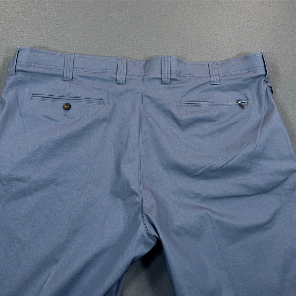 Oak Hill Straight Fit Tech Pants Blue Mens 48x30 DXL Stretch Waist Chinos